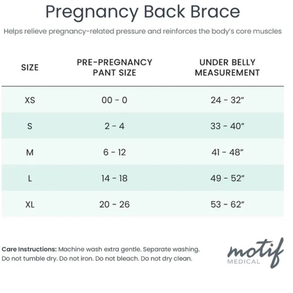 EUC Motif Medical Pregnancy Back Brace - Picture 7 of 7